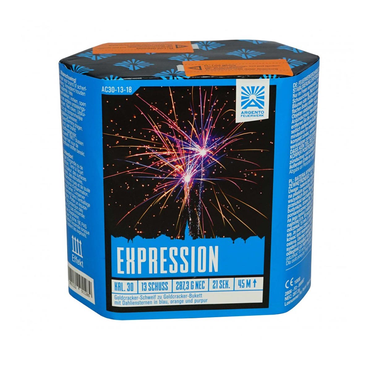 Expression von Funke, Batteriefeuerwerk